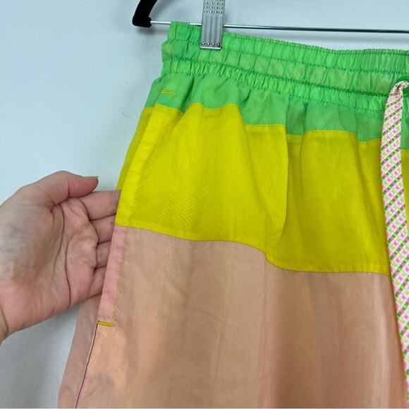 Nike | Flight Series Shorts Yellow Blue Pink Colorblock Bright Swim Trunks XL - Picture 4 of 11